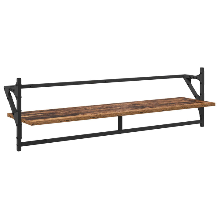 Væghyldesæt 6 pcs Gammelt træ 100 x 25 x 30 cm Konstrueret træ