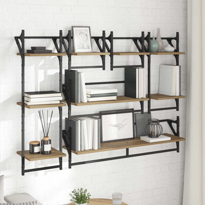 Væghyldesæt med hylde 6 pcs Artisan Egetræ 100 x 25 x 30 cm