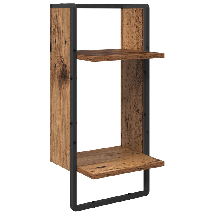 Væghyldesæt 4 pcs Gammelt træ 65 x 25 x 30 cm Konstrueret træ