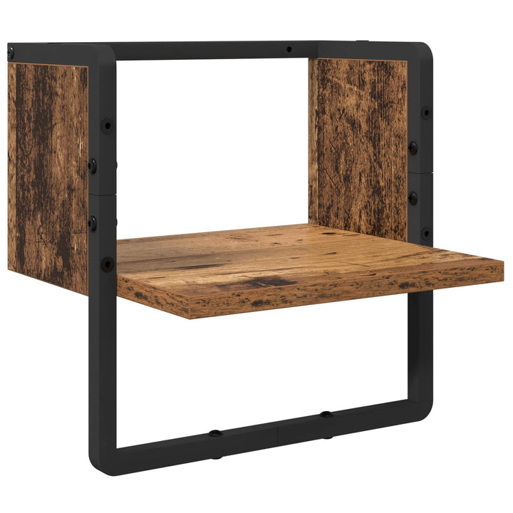 Væghyldesæt 4 pcs Gammelt træ 65 x 25 x 30 cm Konstrueret træ