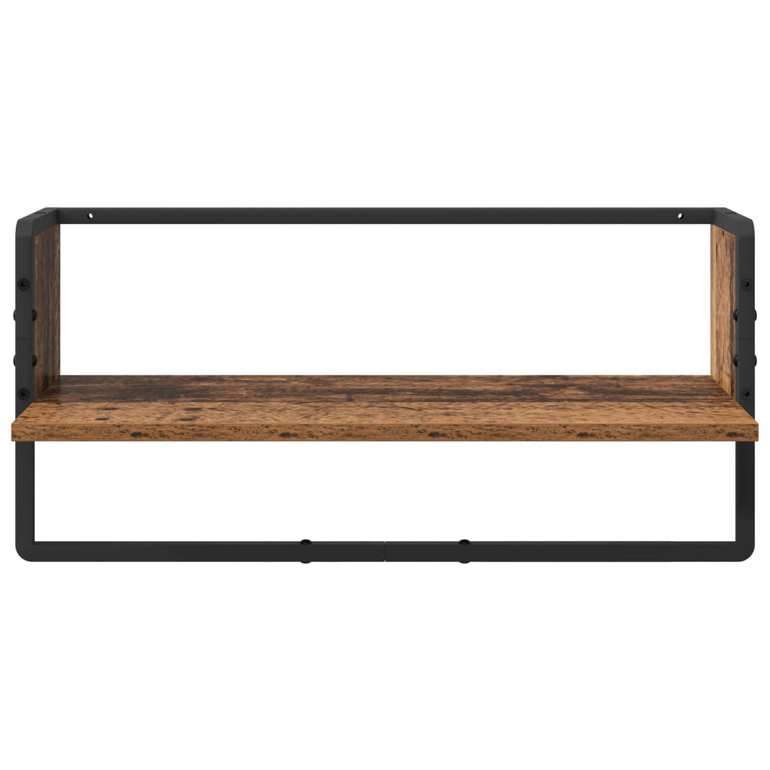 Væghyldesæt 4 pcs Gammelt træ 65 x 25 x 30 cm Konstrueret træ