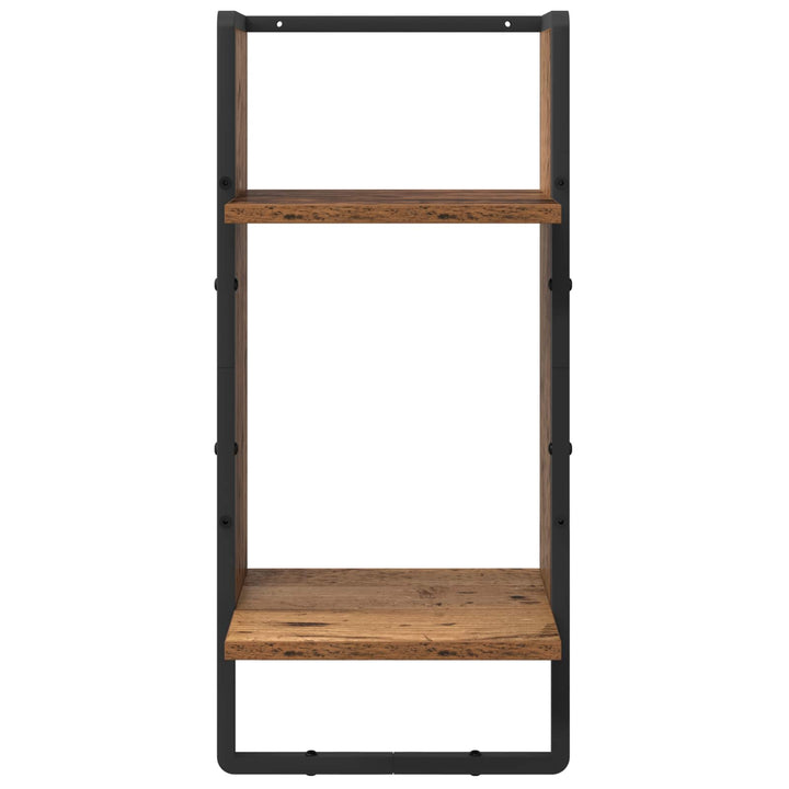 Væghyldesæt 4 pcs Gammelt træ 65 x 25 x 30 cm Konstrueret træ