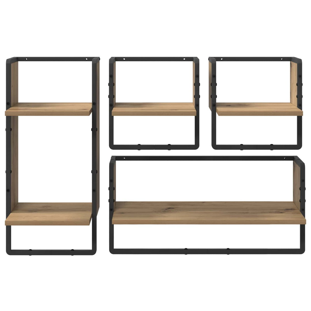 Væghyldesæt med hylde 4 pcs Artisan Egetræ 65 x 25 x 30 cm