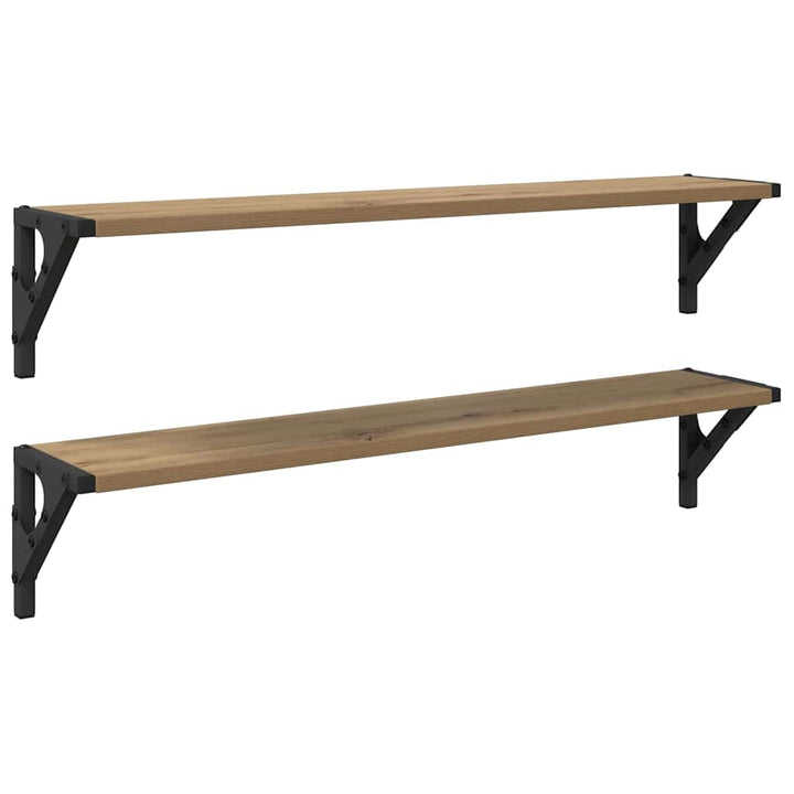 Væghylder Vægmonteret 2 pcs Artisan Egetræ 80 x 15 x 15,5 cm