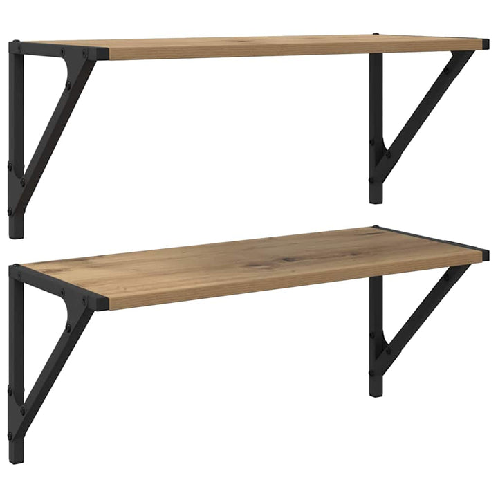 Væghylder Vægmonteret 2 pcs Artisan Egetræ 60 x 25 x 25,5 cm