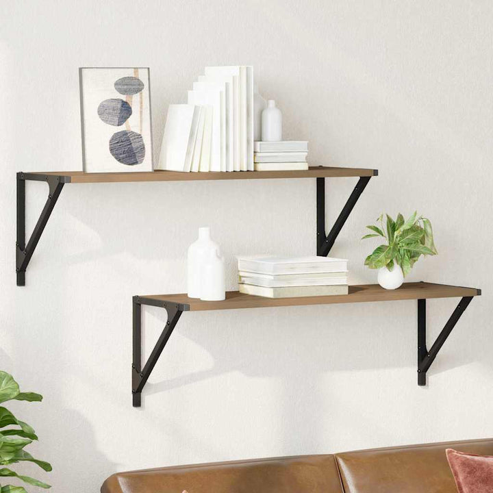 Væghylder Vægmonteret 2 pcs Artisan Egetræ 80 x 25 x 25,5 cm