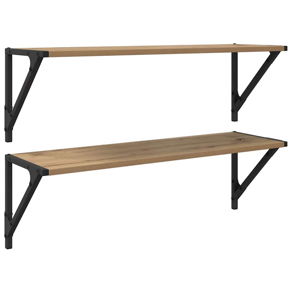 Væghylder Vægmonteret 2 pcs Artisan Egetræ 80 x 25 x 25,5 cm