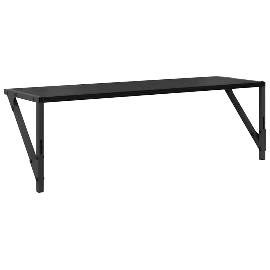 Væghylder 2 stk. Sort eg 80 x 25 x 25,5 cm Konstrueret træ