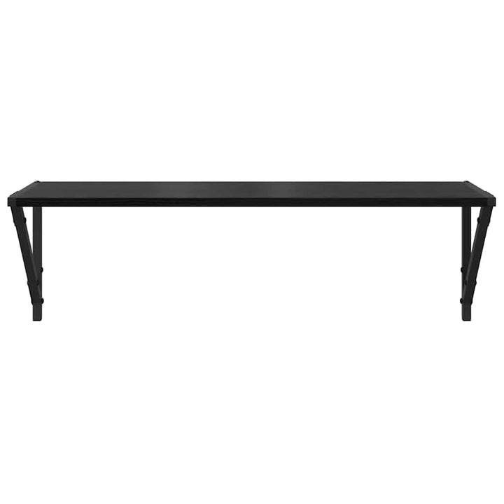 Væghylder 2 stk. Sort eg 80 x 25 x 25,5 cm Konstrueret træ
