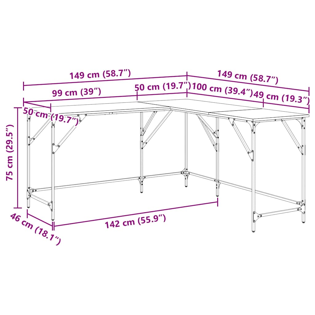 Bord Gammelt træ 149 x 149 x 75 cm Konstrueret træ