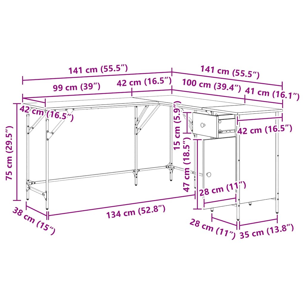 Bord Gammelt træ 141 x 141 x 75 cm Konstrueret træ