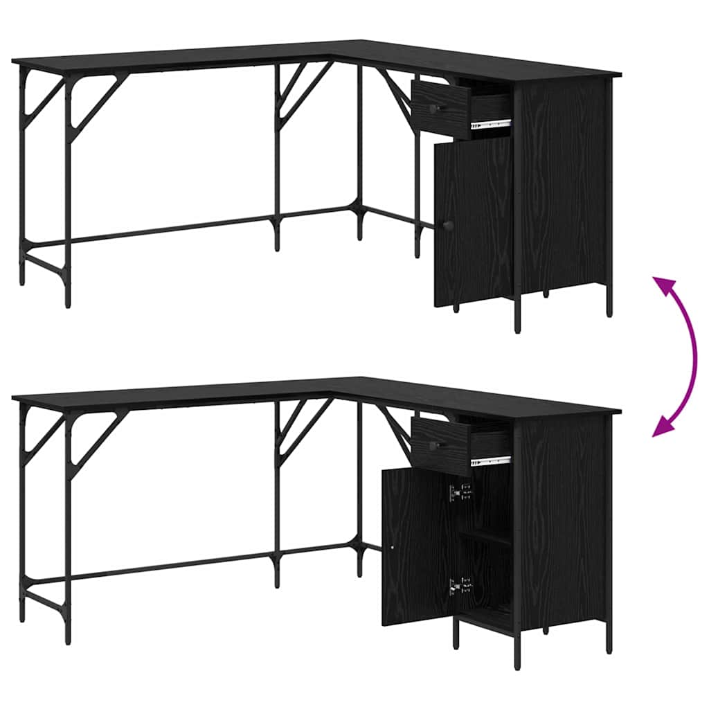 Bord Sort eg 141 x 141 x 75 cm Konstrueret træ