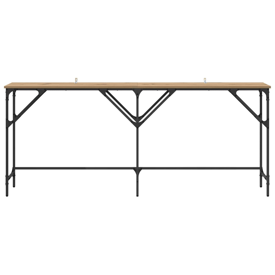 Konsolbord Artisan Egetræ 180 x 30 x 75 cm Konstrueret træ