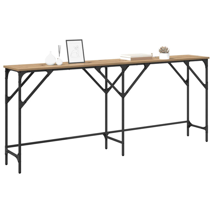 Konsolbord Artisan Egetræ 180 x 30 x 75 cm Konstrueret træ
