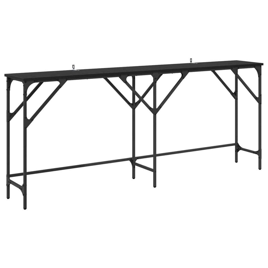 Konsolbord Sort eg 180 x 30 x 75 cm Konstrueret træ