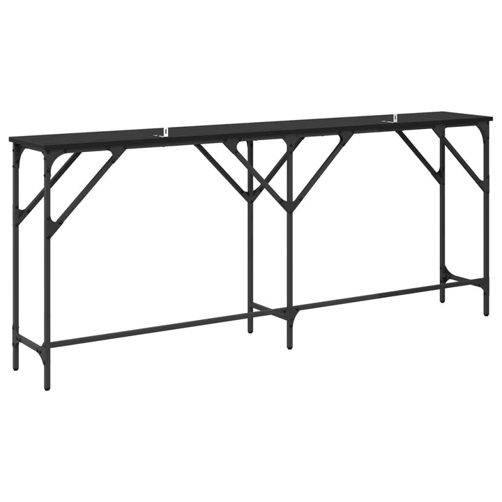 Konsolbord Sort eg 180 x 30 x 75 cm Konstrueret træ