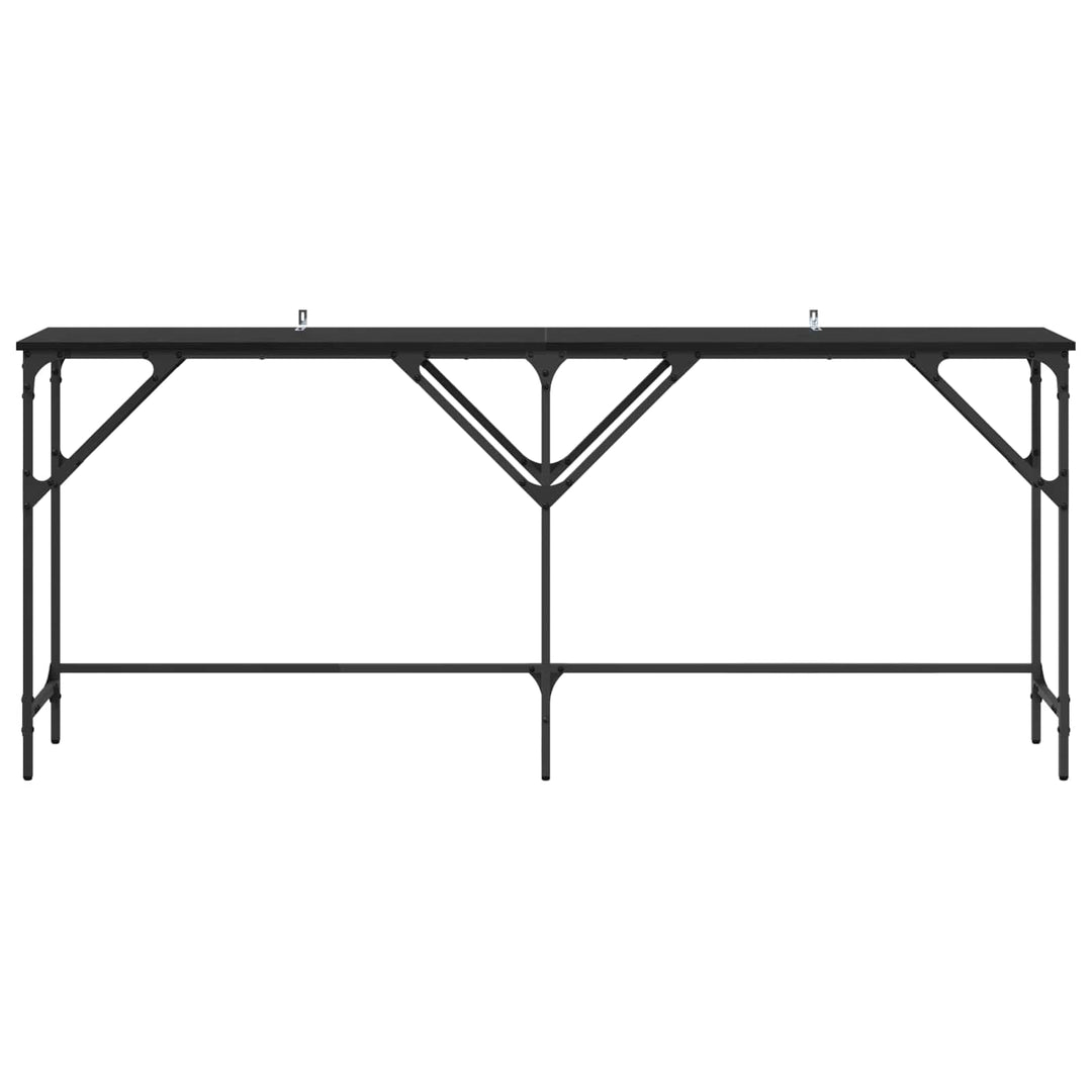 Konsolbord Sort eg 180 x 30 x 75 cm Konstrueret træ