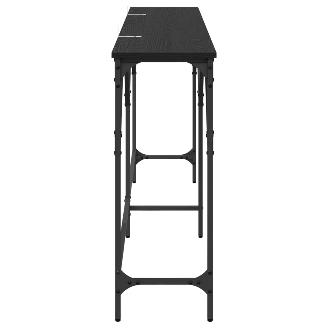 Konsolbord Sort eg 180 x 30 x 75 cm Konstrueret træ