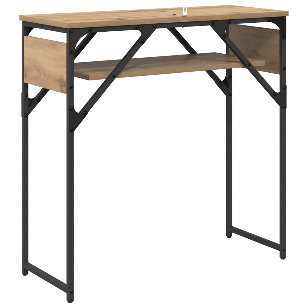 Konsolbord Artisan Egetræ Konstrueret træ 75x30x75cm