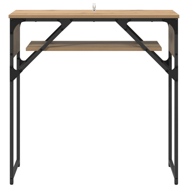 Konsolbord Artisan Egetræ Konstrueret træ 75x30x75cm