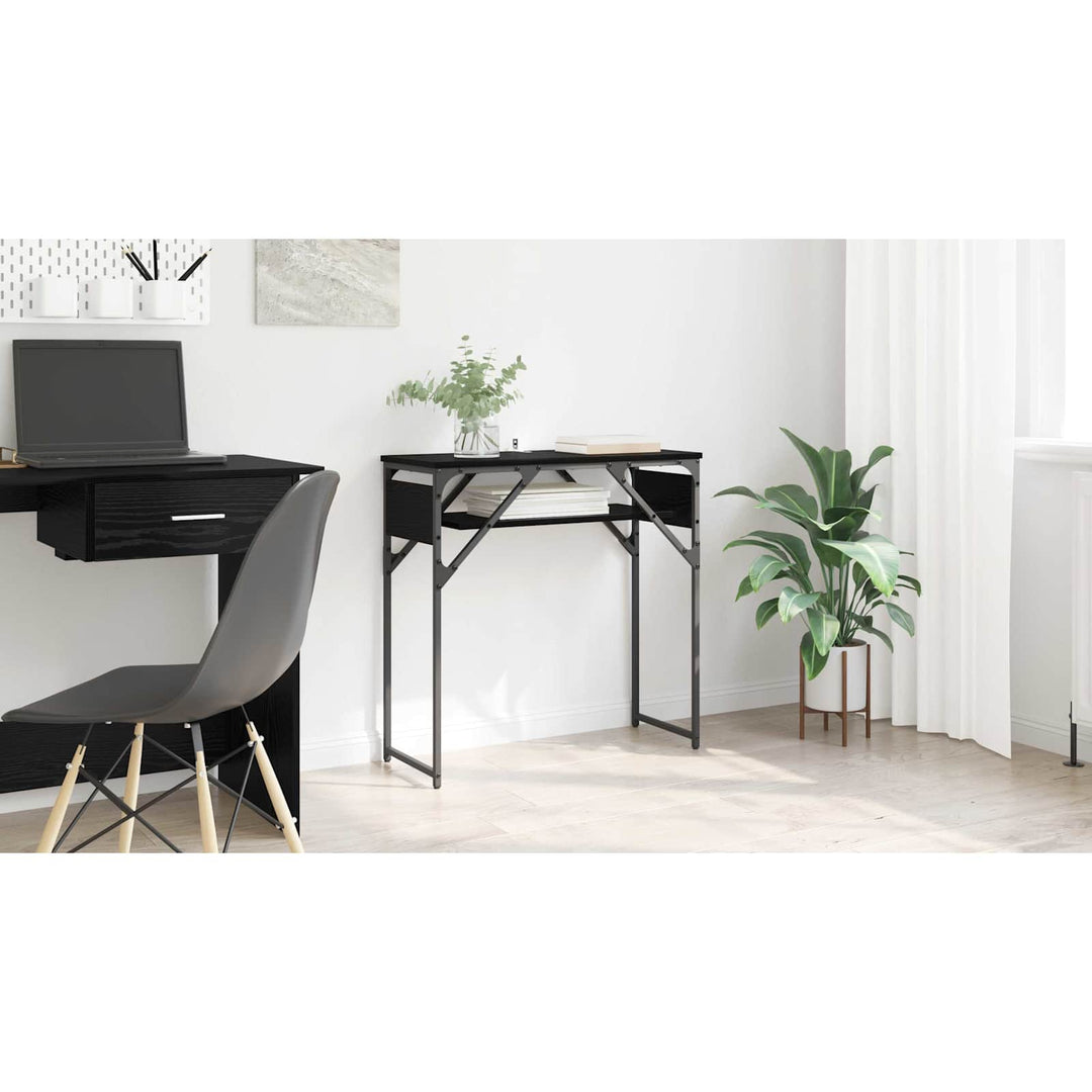 Konsolbord Sort eg 75x30x75cm Konstrueret træ