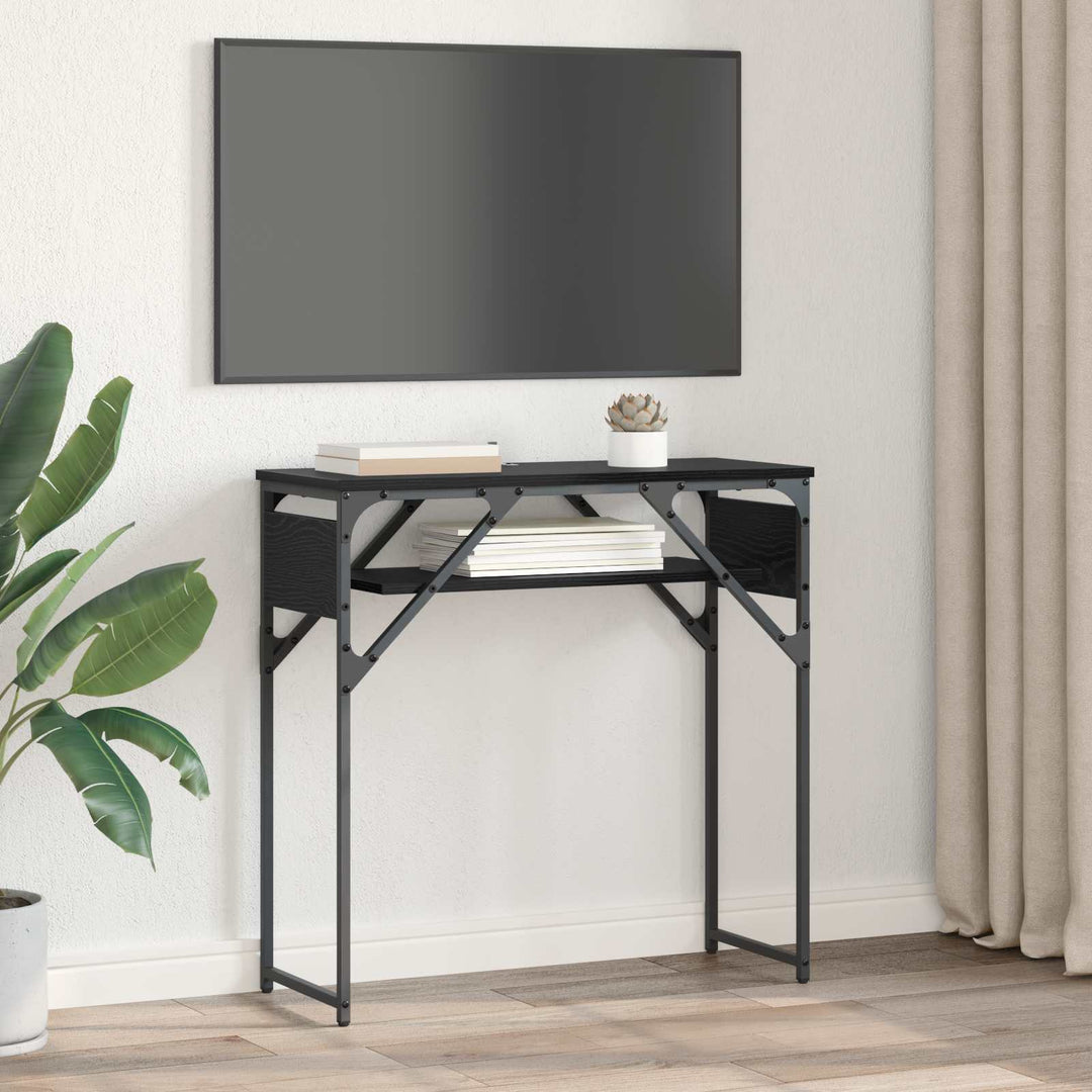 Konsolbord Sort eg 75x30x75cm Konstrueret træ