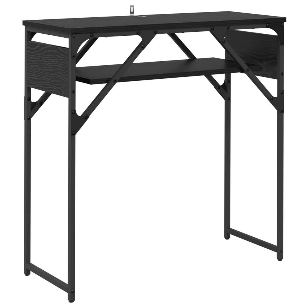 Konsolbord Sort eg 75x30x75cm Konstrueret træ