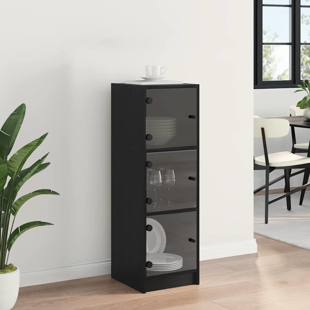 Highboard Sort eg 35 x 37 x 109 cm Konstrueret træ