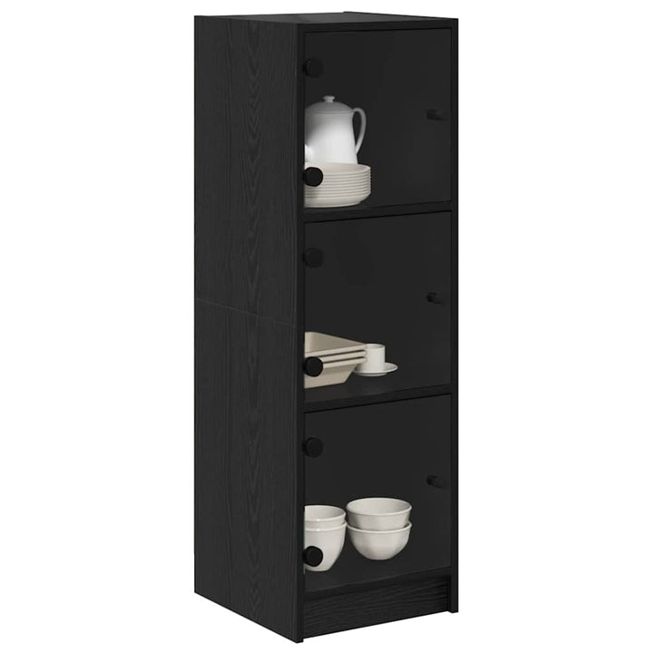 Highboard Sort eg 35 x 37 x 109 cm Konstrueret træ