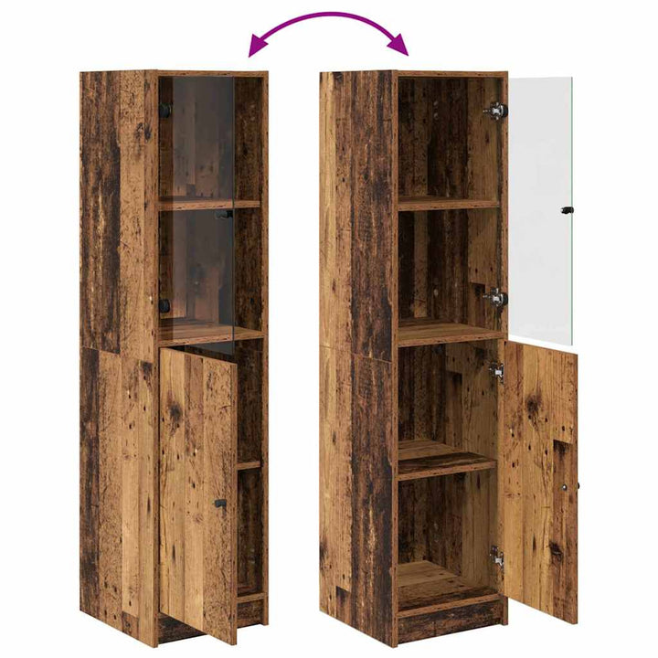 Highboard Gammelt træ 35 x 37 x 142 cm Konstrueret træ