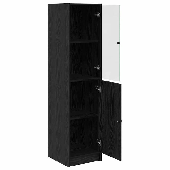 Highboard Sort eg 35 x 37 x 142 cm Konstrueret træ