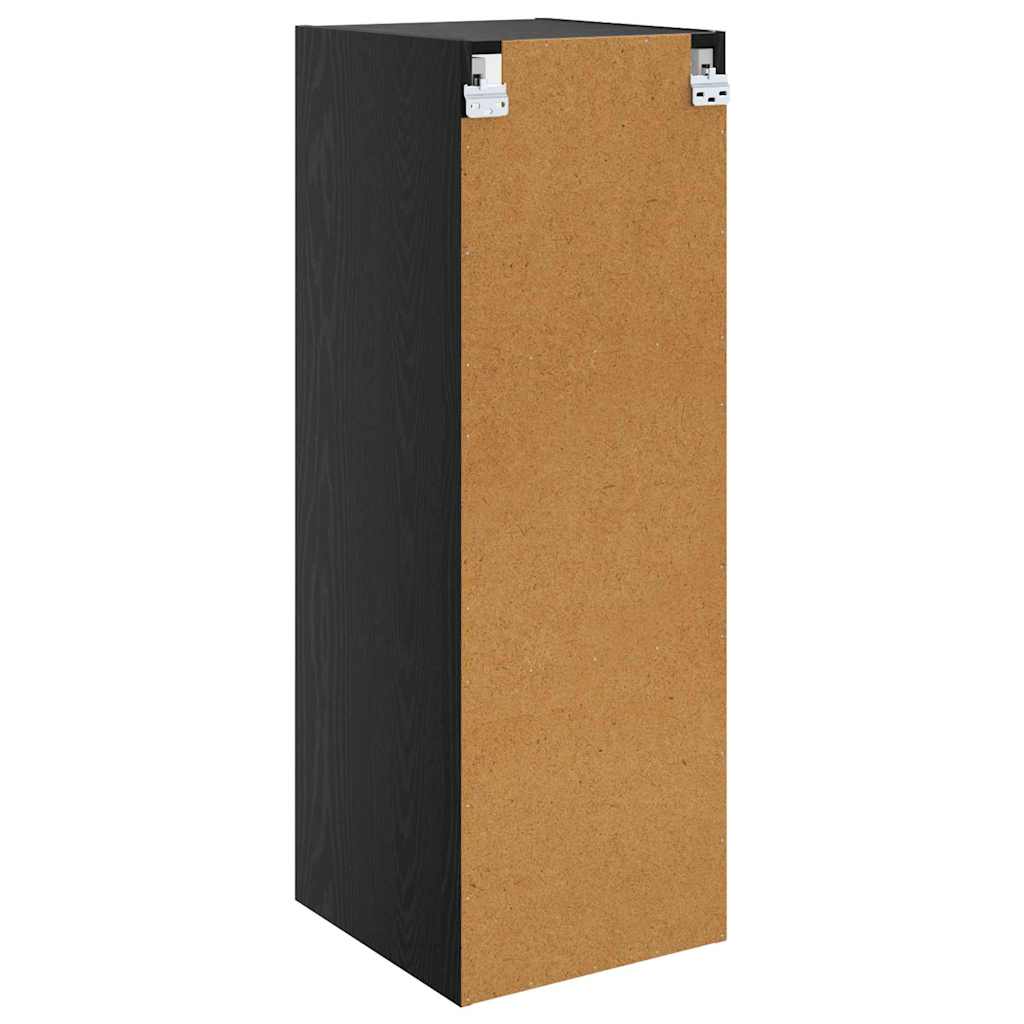 Vægskab Vægmonteret Sort eg 35 x 37 x 102 cm Konstrueret træ