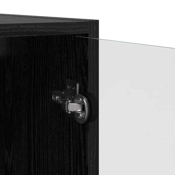 Vægskab Vægmonteret Sort eg 68 x 37 x 68,5 cm Konstrueret træ