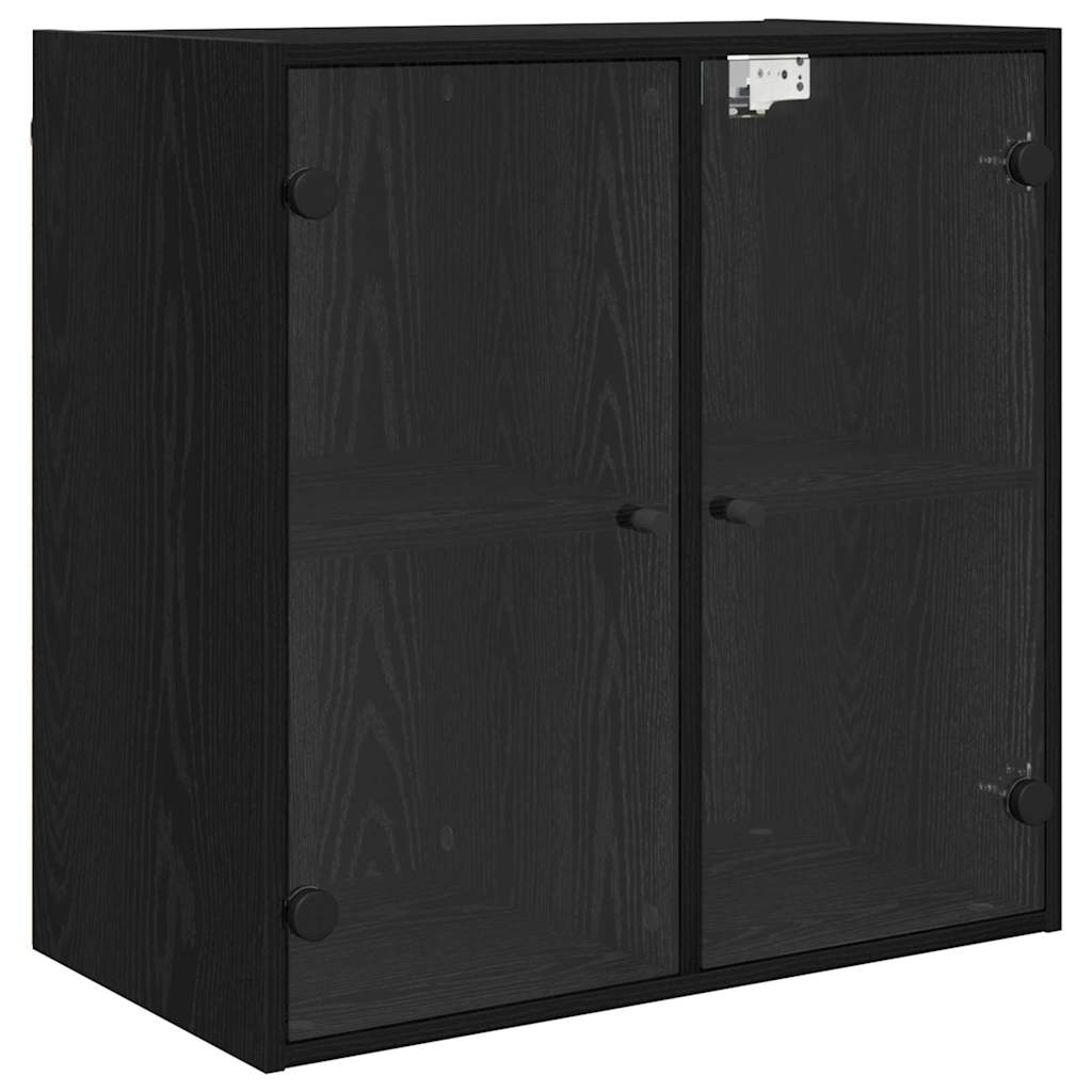 Vægskab Vægmonteret Sort eg 68 x 37 x 68,5 cm Konstrueret træ