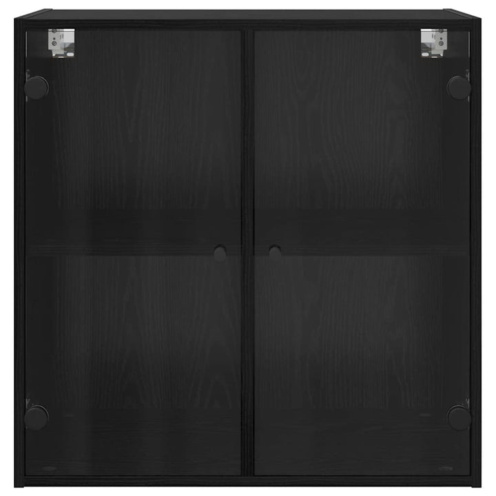 Vægskab Vægmonteret Sort eg 68 x 37 x 68,5 cm Konstrueret træ