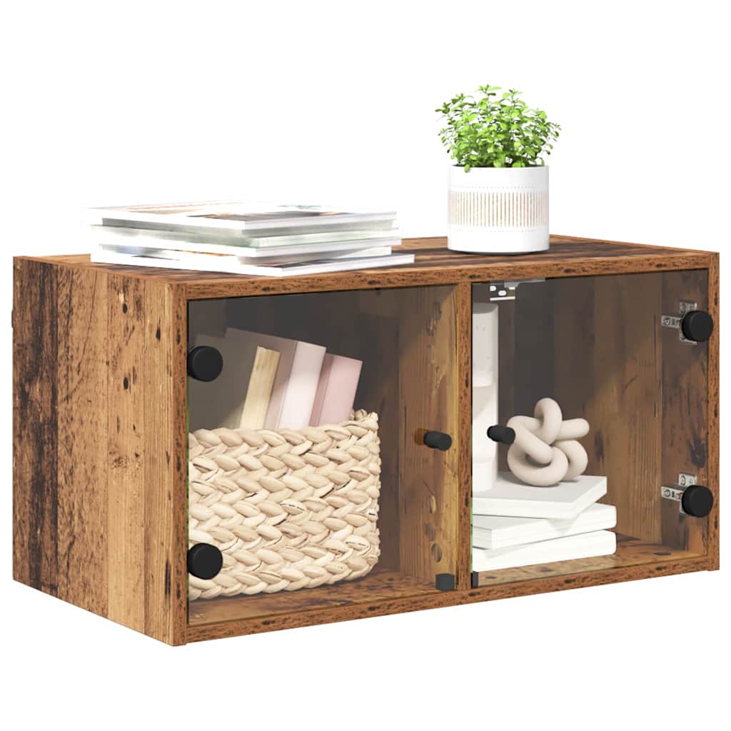 Vægskab Vægmonteret Gammelt træ 68 x 37 x 35 cm Konstrueret træ