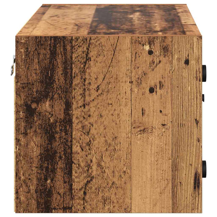 Vægskab Vægmonteret Gammelt træ 68 x 37 x 35 cm Konstrueret træ