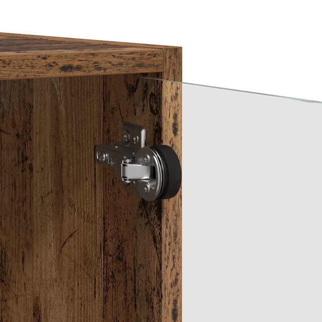 Væggeskabe 2 pcs Gammelt træ 68 x 37 x 35 cm Konstrueret træ