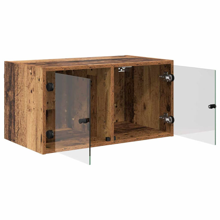 Væggeskabe 2 pcs Gammelt træ 68 x 37 x 35 cm Konstrueret træ