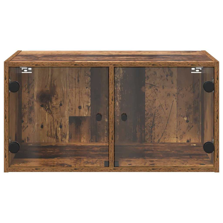 Væggeskabe 2 pcs Gammelt træ 68 x 37 x 35 cm Konstrueret træ
