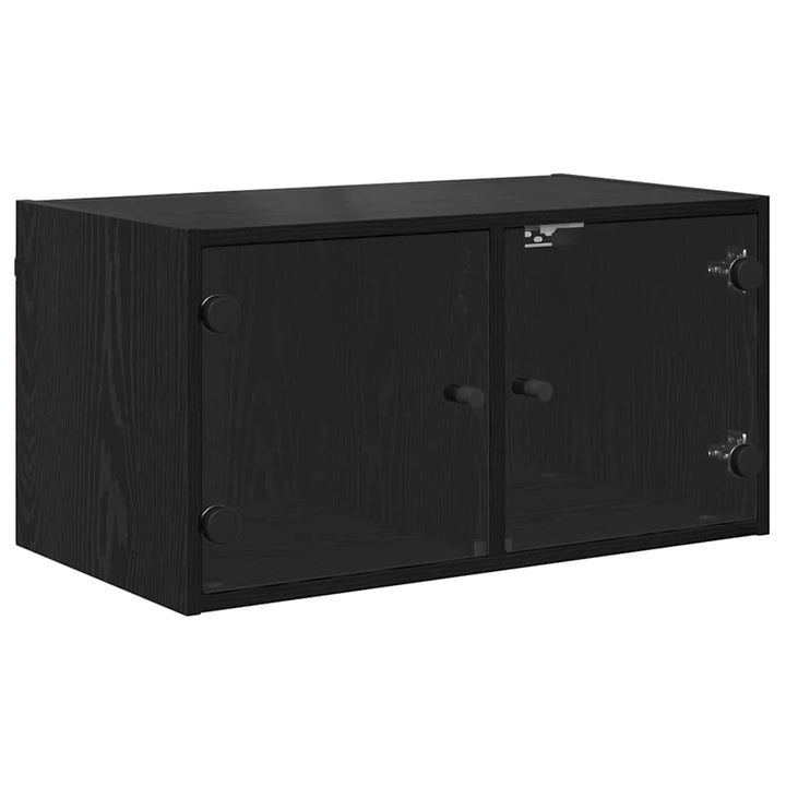 Vægskab Vægmonteret Sort eg 68 x 37 x 35 cm Konstrueret træ