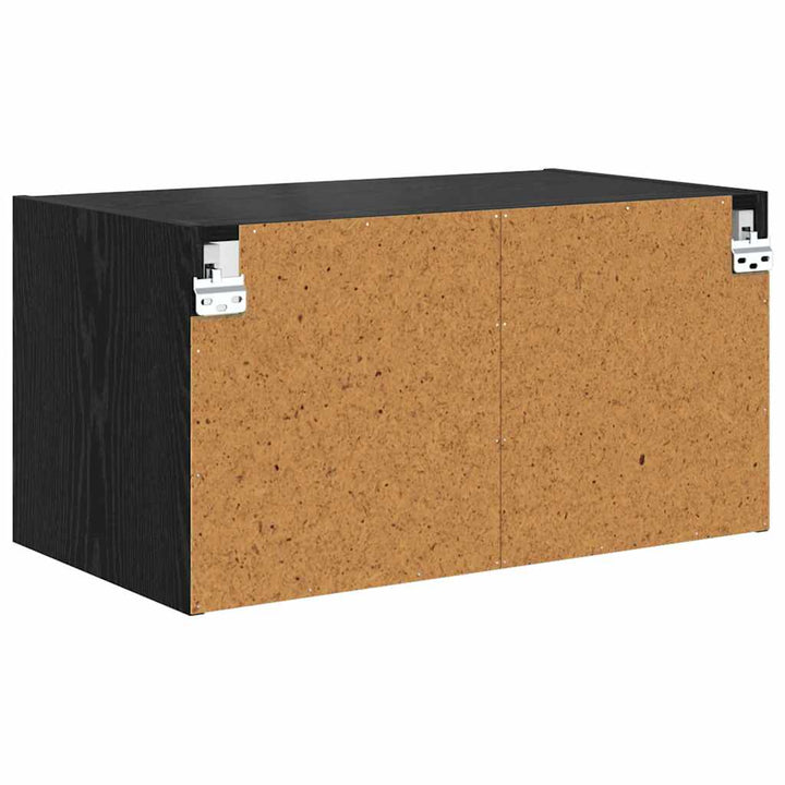 Vægskab Vægmonteret Sort eg 68 x 37 x 35 cm Konstrueret træ