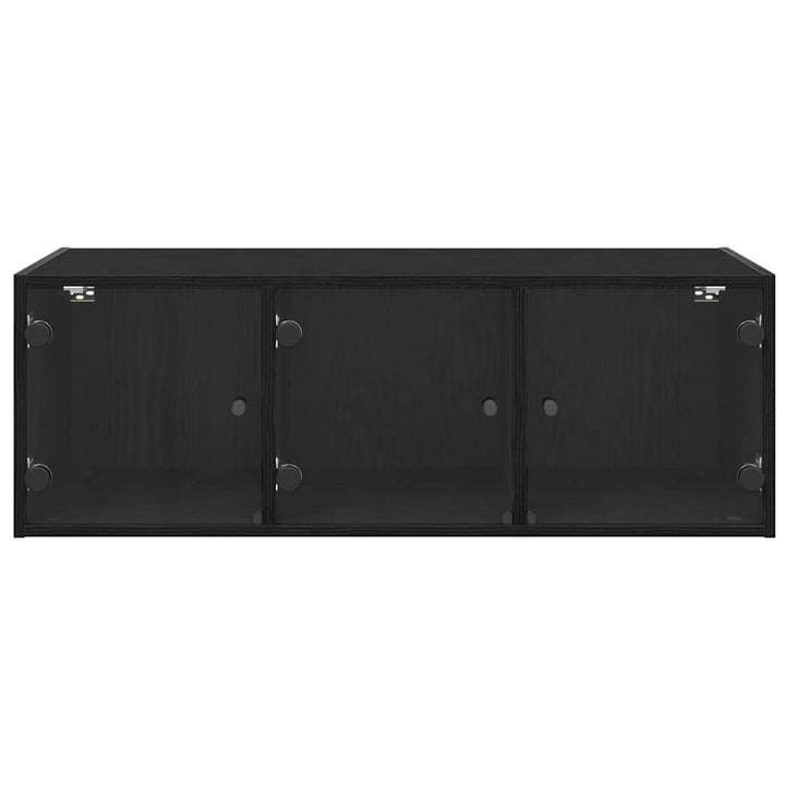 Vægskab Vægmonteret Sort eg 102 x 37 x 35 cm Konstrueret træ