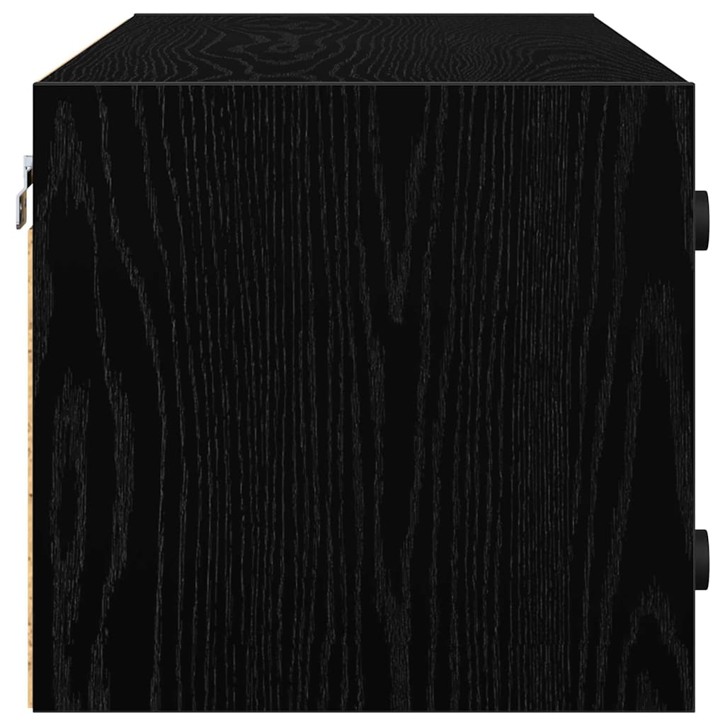 Vægskab Vægmonteret Sort eg 102 x 37 x 35 cm Konstrueret træ