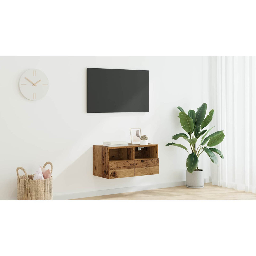 TV vægskab Gammelt træ 60 x 30 x 30 cm Konstrueret træ