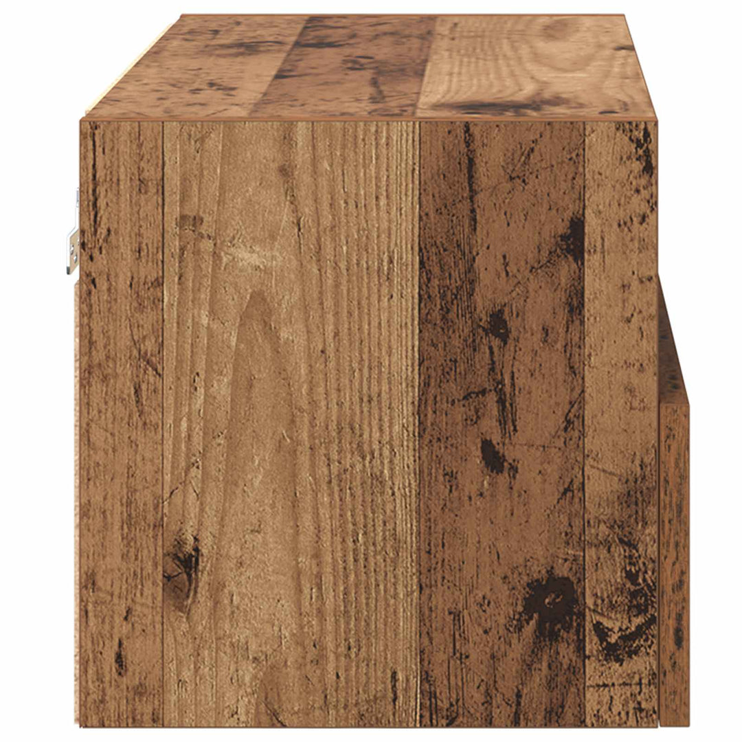 TV Væghylder 2 pcs Gammelt træ 60 x 30 x 30 cm Konstrueret træ