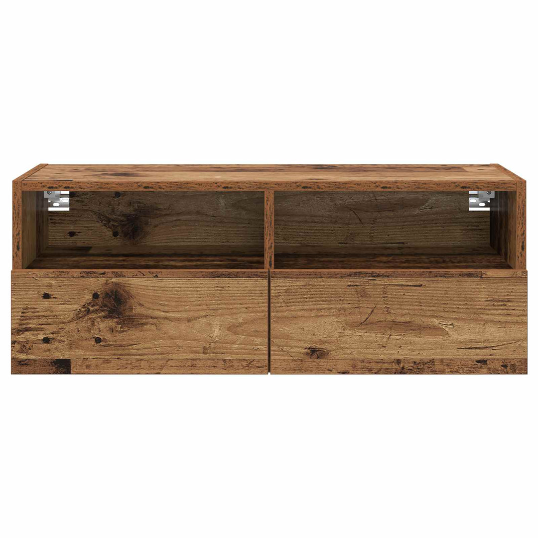TV vægskab Gammelt træ 80 x 30 x 30 cm Konstrueret træ