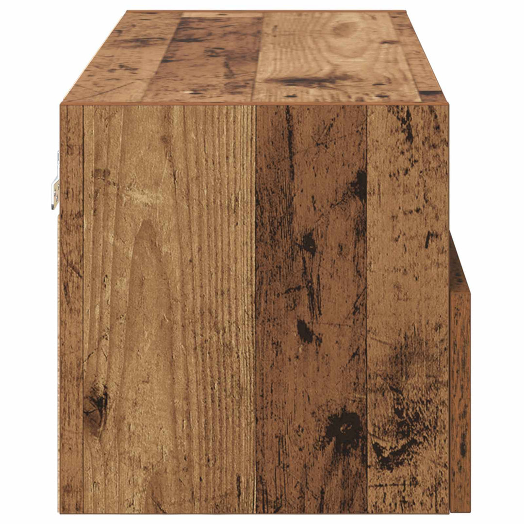 TV vægskab Gammelt træ 80 x 30 x 30 cm Konstrueret træ