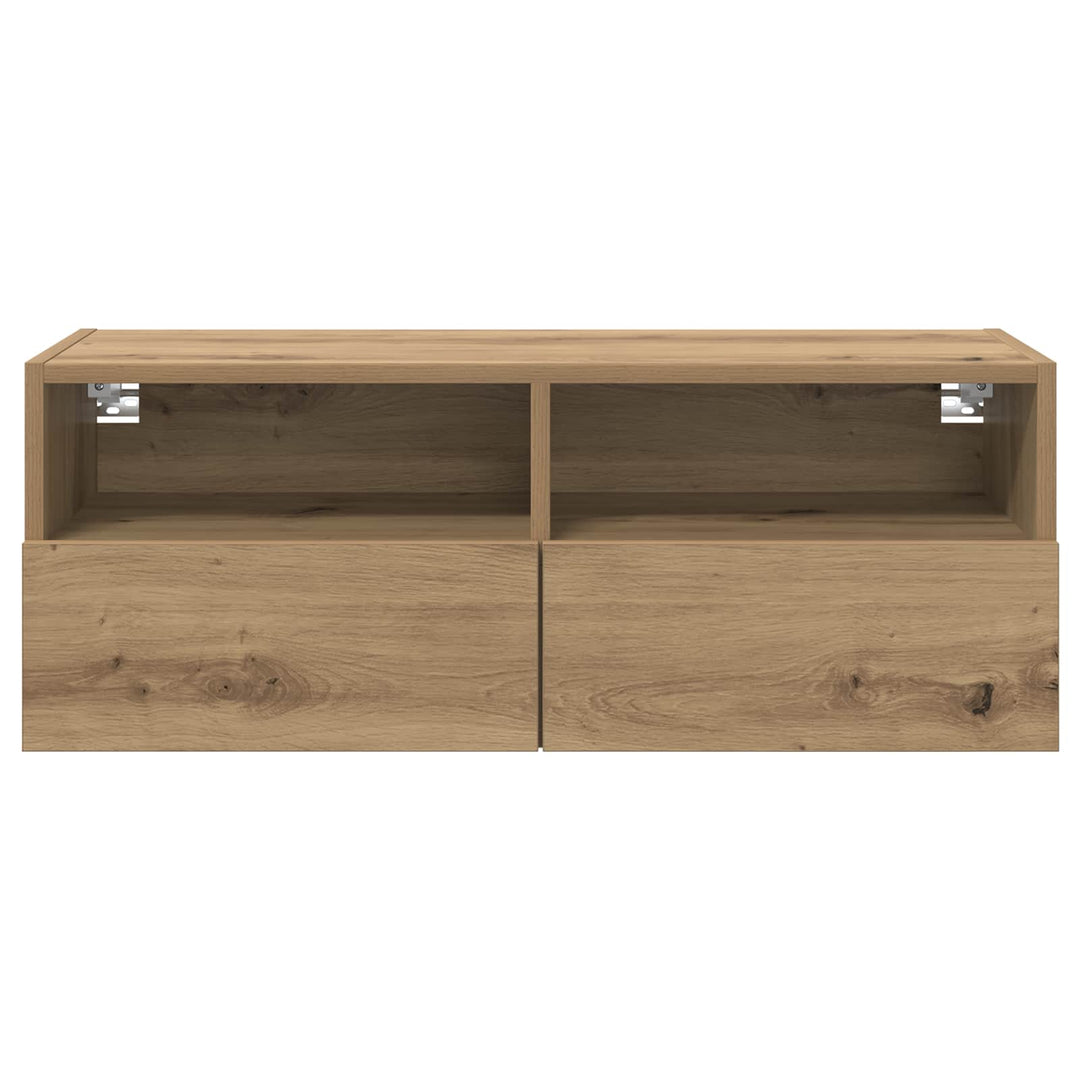 TV vægskab 80 x 30 x 30 cm Artisan Egetræ Konstrueret træ