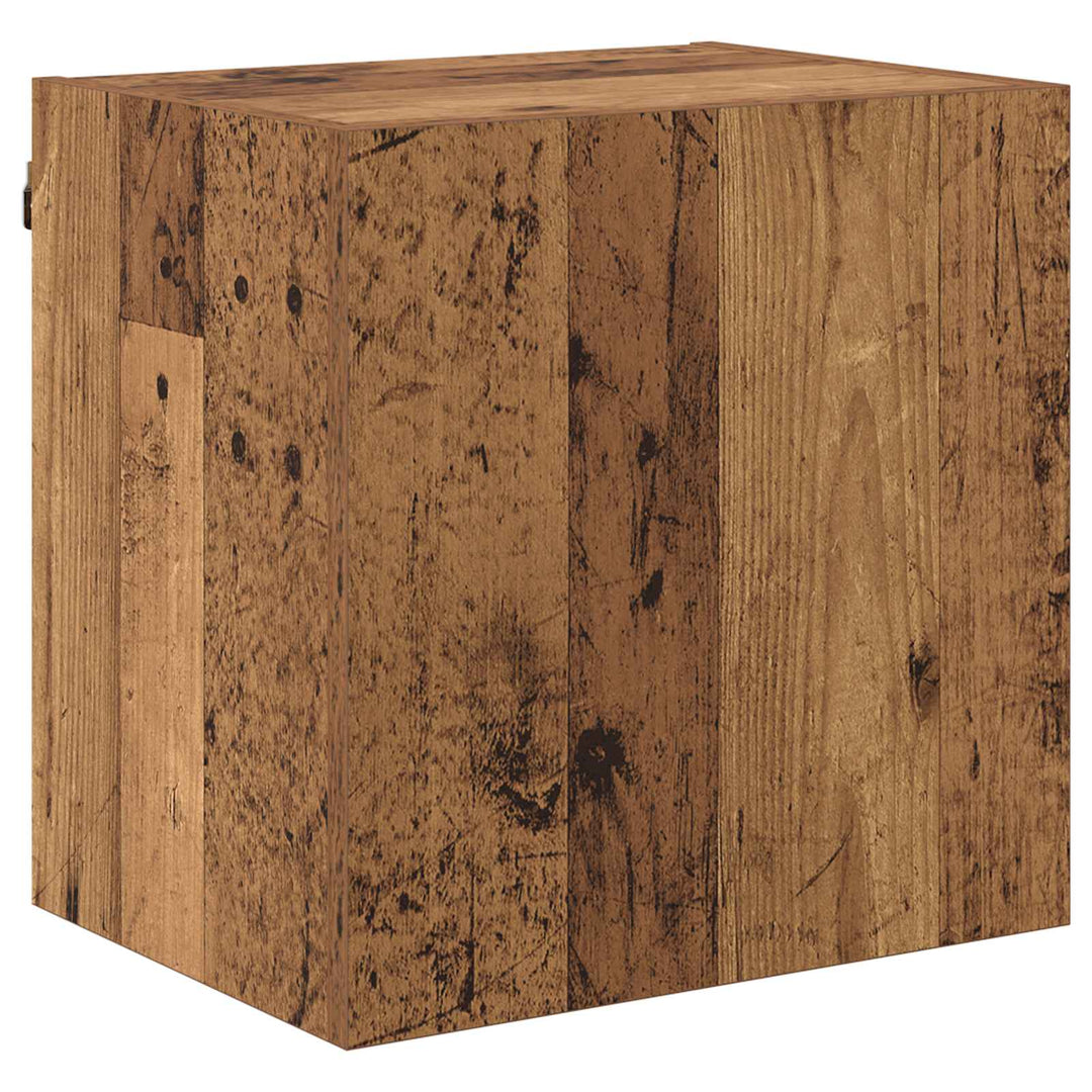 TV vægskab Vægmonteret Gammelt træ 40,5x30x40cm Konstrueret træ